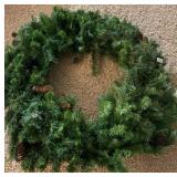36 in. Christmas Wreath - Cheyenne PinePre-Lit with Warm White LED Mini Lights - Vickerman A801037LED