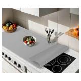 Silicone Mats for Kitchen Counter 47"x23.6"x0.08”, Largest Heat Resistant Mat Shipped Rolled Up Kitchen Island Silicone Countertop Protector Mat Nonslip Extra Large Counter Mat, Dark Gray