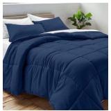 Bare Home Duvet Insert Comforter - King/California King - Goose Down Alternative - Ultra-Soft - Premium 1800 Series - All Season Warmth - Bedding Comforter (King/Cal King, Dark Blue