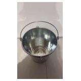 2 Pack Metal Pails with Handle - 10 Liter - great for holiday parties, crafters, winter decorations, potting penitential trees or plants