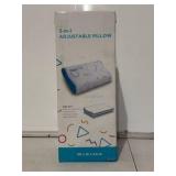 Kids Pillow for Sleeping, Adjustable Kids Memory Foam Pillow for Bed Set, Breathable and Cooling Pillows for Kids Boy Girl, CertiPUR-US Certified, 12x20 Inch, Blue