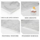 White Marble Cutting Board for Kitchen 12×16 In – Stone Cutting Board, Pastry Board for Baking, Cheese & Charcuterie, Granite-Like Durable and Elegant Food Preparation
