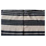 Tan and Black Striped Rug, 58” x 35”