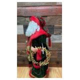 Santa Statue - 3 foot tall - velvet coat and gift bag - Retail $150