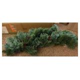 Nearly Natural 6ft White Mountain Pine Artificial Garland with 35 Warm White LED Lights and Pinecones, Includes Battery Box
