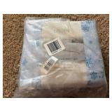 Linden Street QUEEN Size Sheet Set 100% Cotton Percale Blue Snowflake Vintage Wash NEW in Original Packaging