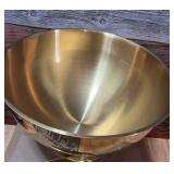 Large Gold Holiday Punch Bowl and Scoop