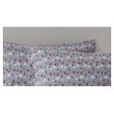 Cotton Flannel 4-Piece Grey Ski Jump Cotton Queen Sheet Set