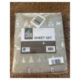 True North by Sleep Philosophy Cozy Flannel Warm 100% Cotton Sheet - Novelty Print Animals Stars Cute Ultra Soft Cold Weather Bedding Set, King, Bear 4 Piece