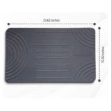 Earth Stone Dish Drying Mat - 24" x 16" Quick Dry Non-Slip Food Grade Fast Absorbent Quartz-Enhanced Rapid Water Absorbing Countertop Mat For Dish Rack Elegant Look, Retail is $60.00
