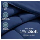 Bare Home Duvet Insert Comforter - King/California King - Goose Down Alternative - Ultra-Soft - Premium 1800 Series - All Season Warmth - Bedding Comforter (King/Cal King, Dark Blue