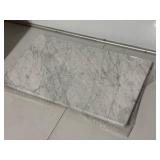 White Marble Cutting Board for Kitchen 12×16 In – Stone Cutting Board, Pastry Board for Baking, Cheese & Charcuterie, Granite-Like Durable and Elegant Food Preparation