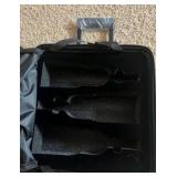 Wine Suitcase - hard shell luggage - carries 6 bottles - w/ wheels, handle and lock - 15x11x17 - retail $150