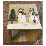 Christmas Themed Kleenex Box Cover, Sturdy Construction, Quality, Fits Square Shaped Kleenex Box, Snowman Themed