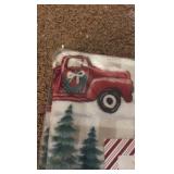North Pole Trading Company Velvet Plush Throw Blanket, 50” x 60” Machine Washable, Christmas Holiday Tree Pickup Truck Theme
