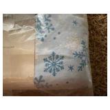 Linden Street QUEEN Size Sheet Set 100% Cotton Percale Blue Snowflake Vintage Wash NEW in Original Packaging