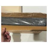 SONGMICS 11.8 Inches Small Folding Storage Ottoman Cube Dark Gray