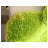 21-in x 34-in Lime-Aid Nylon Bath mat set - toilet cover fits round toilet seat - Retail $40