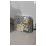 Laura Ashley Heathered Crochet Border Bath Rug - 20" x 32" - Dark Grey - Retail $30