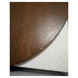 VASAGLE Mariel Collection Round Side Table, Minor Scratches Small Sofa Table, Bedside Table, Solid Wood Leg, Mid-Century Modern Style, for Living Room, Bedroom, Chestnut Walnut LET293KX01 - Assembly R