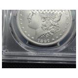 1897 Silver Morgan Dollar - PCGS MS65 CAC - PCGS Price Guide Value for an MS65 is $300