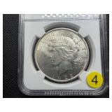1922-S Silver Peace Dollar - NGC MS62 - NGC Price Guide Value for an MS62 is $115