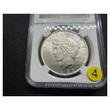 1922-S Silver Peace Dollar - NGC MS62 - NGC Price Guide Value for an MS62 is $115