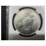1922-S Silver Peace Dollar - NGC MS62 - NGC Price Guide Value for an MS62 is $115