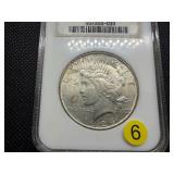 1924 Silver Peace Dollar - NGC MS65 - NGC Price Guide Value for an MS62 is $220