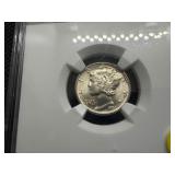 1937 Silver Mercury Dime NGC MS65 Full Bands - NGC Price Guide Value for an MS65 Full Bands is $48