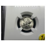 1943-D Silver Mercury Dime NGC MS65  - NGC Price Guide Value for an MS65  is $40