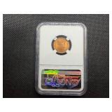 1945-D Lincoln Cent NGC MS66 RD - NGC Price Guide Value for an MS66 RD is $37.50