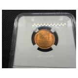 1945-D Lincoln Cent NGC MS66 RD - NGC Price Guide Value for an MS66 RD is $37.50