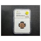 Better Date 1946 Lincoln Cent NGC MS66 RD - NGC Price Guide Value for an MS66 RD is $80