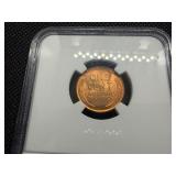 Better Date 1946 Lincoln Cent NGC MS66 RD - NGC Price Guide Value for an MS66 RD is $80