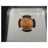 1946-D Lincoln Cent NGC MS66 RD - NGC Price Guide Value for an MS66 RD is $30