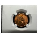 1947-S Lincoln Cent NGC MS66 RD - NGC Price Guide Value for an MS66 RD is $45