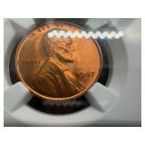 1947-S Lincoln Cent NGC MS66 RD - NGC Price Guide Value for an MS66 RD is $45