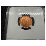 1947-S Lincoln Cent NGC MS66 RD - NGC Price Guide Value for an MS66 RD is $45