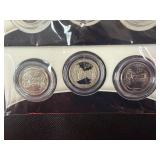 Five Original US Mint 3-Coin Sets of 2011 America the Beautiful PDS Washington Quarter US Park Sets in Original Mint Package W/COA
