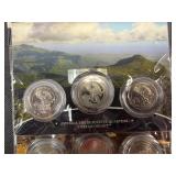 Five Original US Mint 3-Coin Sets of 2012 America the Beautiful PDS Washington Quarter US Park Sets in Original Mint Package W/COA