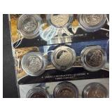 Five Original US Mint 3-Coin Sets of 2012 America the Beautiful PDS Washington Quarter US Park Sets in Original Mint Package W/COA
