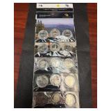 Five Original US Mint 3-Coin Sets of 2031 America the Beautiful PDS Washington Quarter US Park Sets in Original Mint Package W/COA