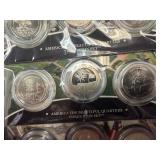 Five Original US Mint 3-Coin Sets of 2031 America the Beautiful PDS Washington Quarter US Park Sets in Original Mint Package W/COA