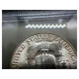 1952-S Franklin Silver Half Dollar  USCG MS64 FBL- Greysheet Wholesale Value for an MS64 FBL is $400