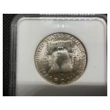 1956 Franklin Silver Half Dollar  NGC MS65 -  NGC Price Guide Value for an MS65 is $55