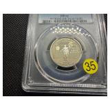 1999-S Silver Pennsylvania Washington Quarter PCGS PR68DCAM - PCGS Price Guide Value for a PR68DCAM is $17