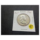 1961 Proof Franklin Silver Half Dollar