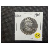 1961 Proof Franklin Silver Half Dollar