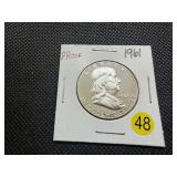 1961 Proof Franklin Silver Half Dollar